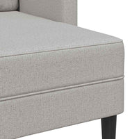 Divano 2 Posti con Chaise a L Grigio Nuvola 125 cm in Tessuto 4107067