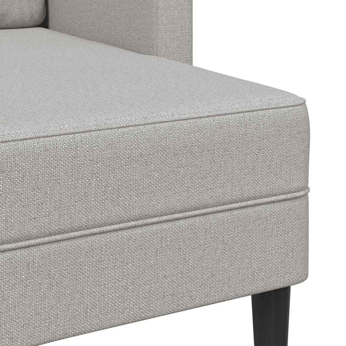 vidaXL Divano 2 Posti con Chaise a L Grigio Nuvola 125 cm in Tessuto