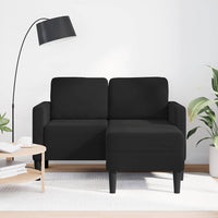 vidaXL Divano 2 Posti con Chaise longue a L Nero 125 cm Velluto
