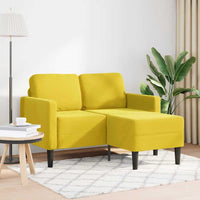 vidaXL Divano 2 Posti con Chaise longue a L Giallo 125 cm Velluto