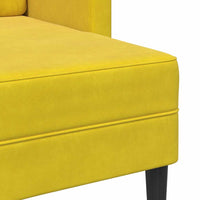 vidaXL Divano 2 Posti con Chaise longue a L Giallo 125 cm Velluto