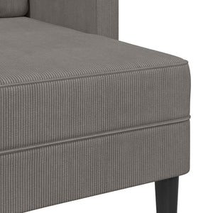 Divano 2 Posti con Chaise longue a L-Sofa 2 Posti con Chaise Grigio Chiaro 125 cm Lino