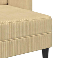 Divano 2 Posti con Chaise a L Verde Grigio 125 cm Lino