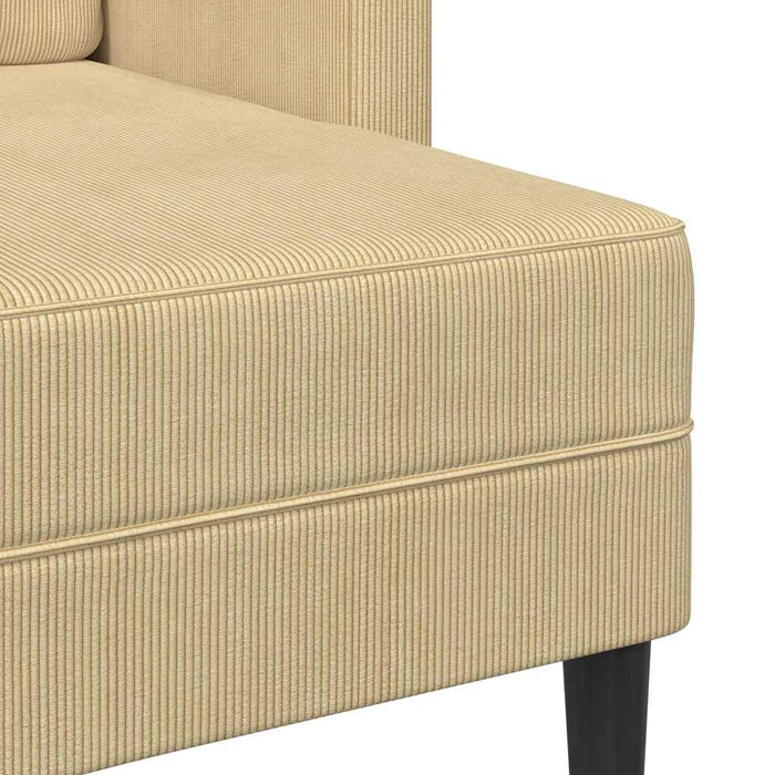 Divano 2 Posti con Chaise a L Verde Grigio 125 cm Lino