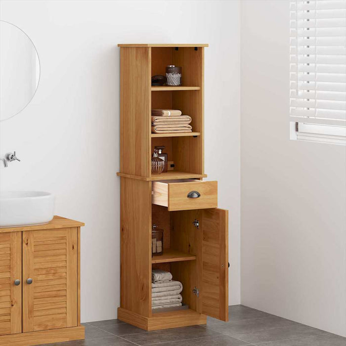 vidaXL Set di mobili per il bagno VIGO 2 pcs Marrone e Marrone miele