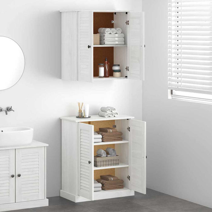 vidaXL Set di mobili per il bagno 2 pcs Marrone 67.5 x 34 x 80 cm