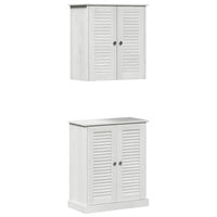 vidaXL Set di mobili per il bagno 2 pcs Marrone 67.5 x 34 x 80 cm