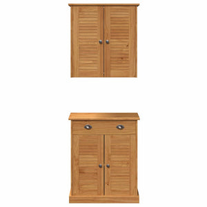 vidaXL Set di mobili per il bagno VIGO 2 pcs Marrone 67.5 x 34 x 80 cm