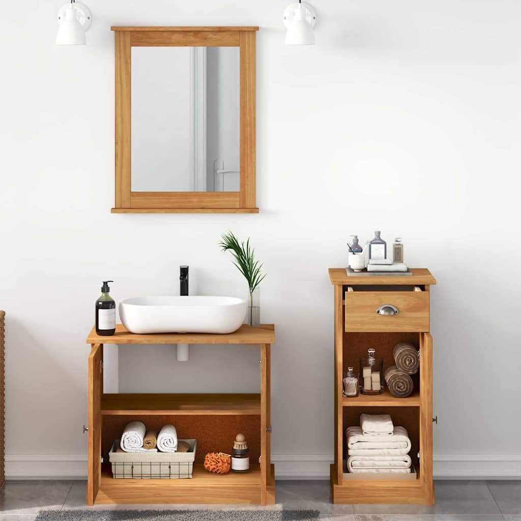 vidaXL Set di mobili per il bagno VIGO 3 pcs Marrone 37 x 34 x 80 cm