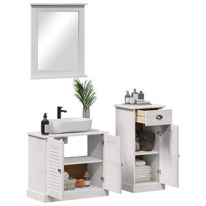 vidaXL Set di mobili per il bagno 3 pcs Marrone 37 x 34 x 80 cm