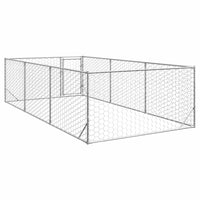 Cuccia per cani da esterno con porta 2x4x1 m in acciaio zincato 4105412