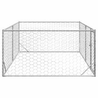 Cuccia per Cani da Esterno con Porta 3x2x1 m Acciaio Zincato