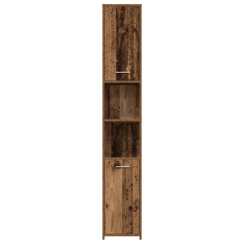 vidaXL Set Mobili da Bagno 4 pz Legno Antico in Legno Multistrato
