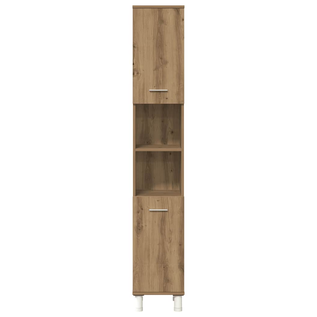 vidaXL Set Mobili da Bagno 4 pz Rovere Artigianale Legno Multistrato