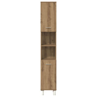 vidaXL Set Mobili da Bagno 4 pz Rovere Artigianale Legno Multistrato