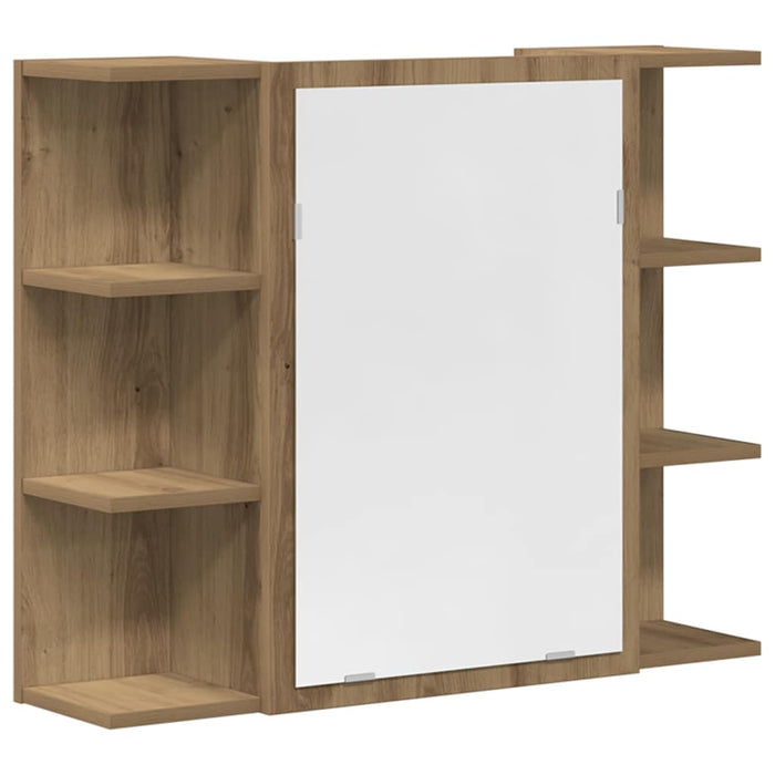 vidaXL Set Mobili da Bagno 4 pz Rovere Artigianale Legno Multistrato