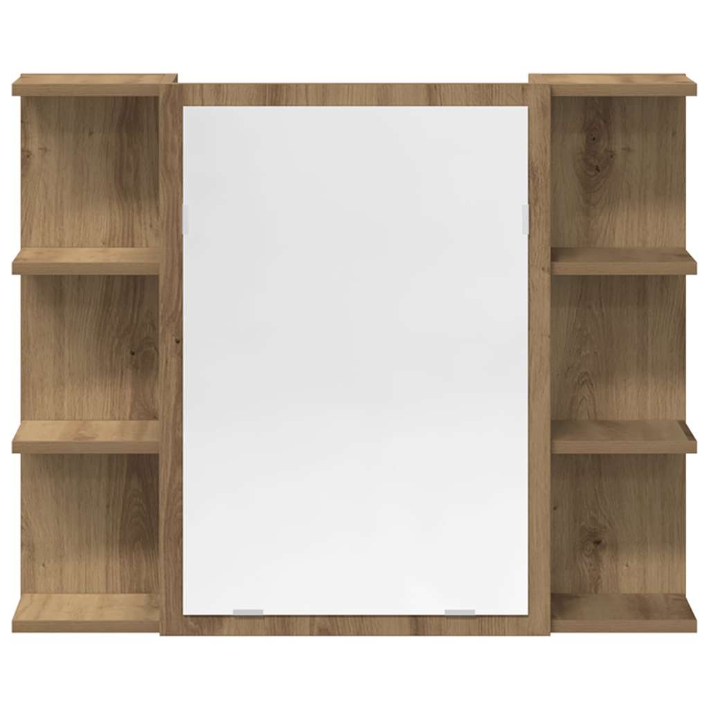 vidaXL Set Mobili da Bagno 4 pz Rovere Artigianale Legno Multistrato