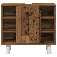 vidaXL Set Mobili da Bagno 3 pz Legno Antico in Legno Multistrato