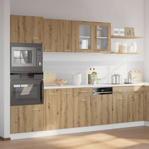 vidaXL Set di Mobili da Cucina 7 pz Lyon Rovere Artigianale Truciolato
