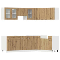 vidaXL Set di Mobili da Cucina 11 pz Lyon Rovere Artigianale Truciolato