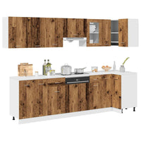 vidaXL Set di Mobili da Cucina 11 pz Lyon Legno Antico in Truciolato