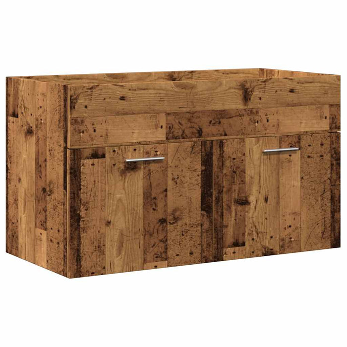 Set Mobili da Bagno 2 pz Legno Antico in Legno Multistrato 3328583