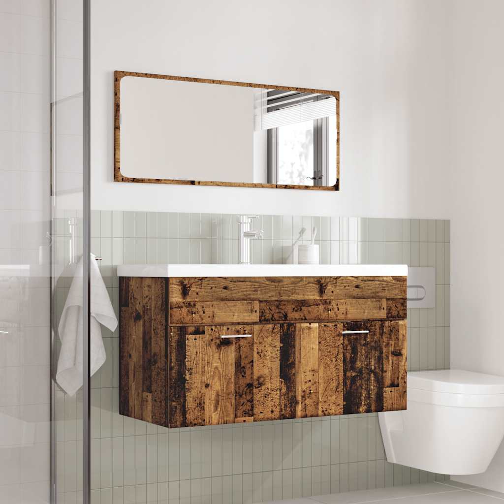 Set Mobili da Bagno 3 pz Legno Antico in Legno Multistrato 3328587