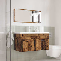 Set Mobili da Bagno 3 pz Legno Antico in Legno Multistrato 3328587