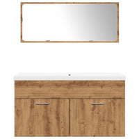 Set Mobili da Bagno 3 pz Rovere Artigianale Legno Multistrato