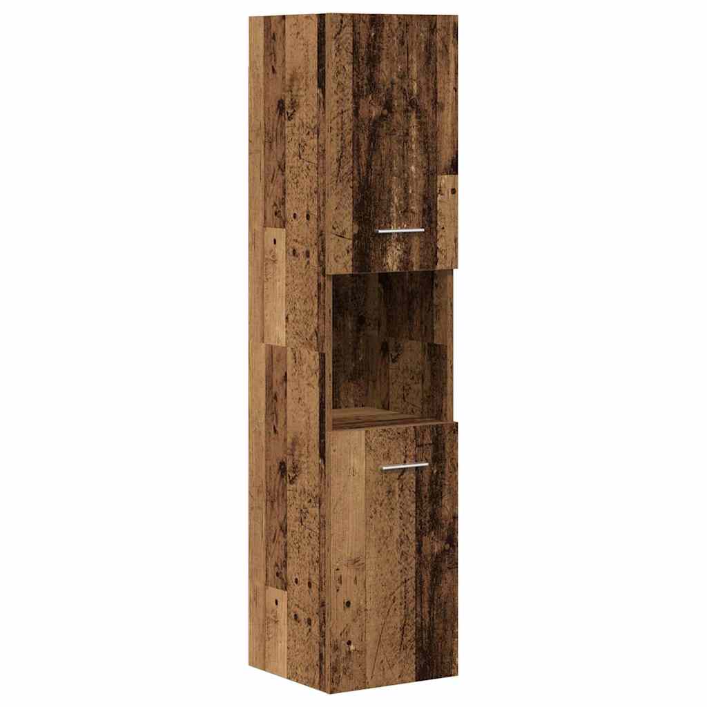 Set Mobili da Bagno 4 pz Legno Antico in Legno Multistrato