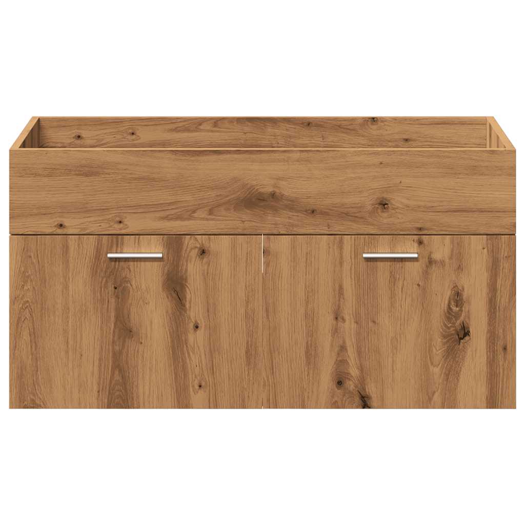 vidaXL Set Mobili da Bagno 4 pz Rovere Artigianale Legno Multistrato