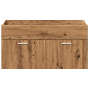 vidaXL Set Mobili da Bagno 4 pz Rovere Artigianale Legno Multistrato