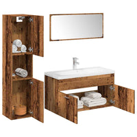 Set Mobili da Bagno 5 pz Legno Antico in Legno Multistrato 3328603