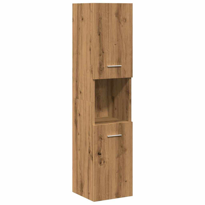 Set Mobili da Bagno 5 pz Rovere Artigianale Legno Multistrato