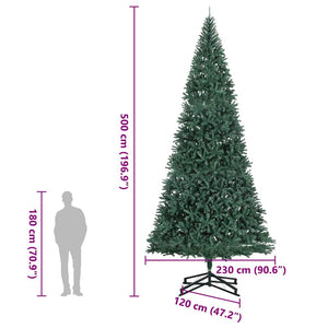 Albero di Natale Artificiale con Base Verde 500 cm PVC 42000877