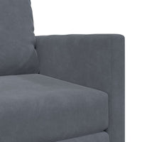 Divano Letto con cuscino Grigio scuro 74 x 77 x 81 cm Velluto 4106613