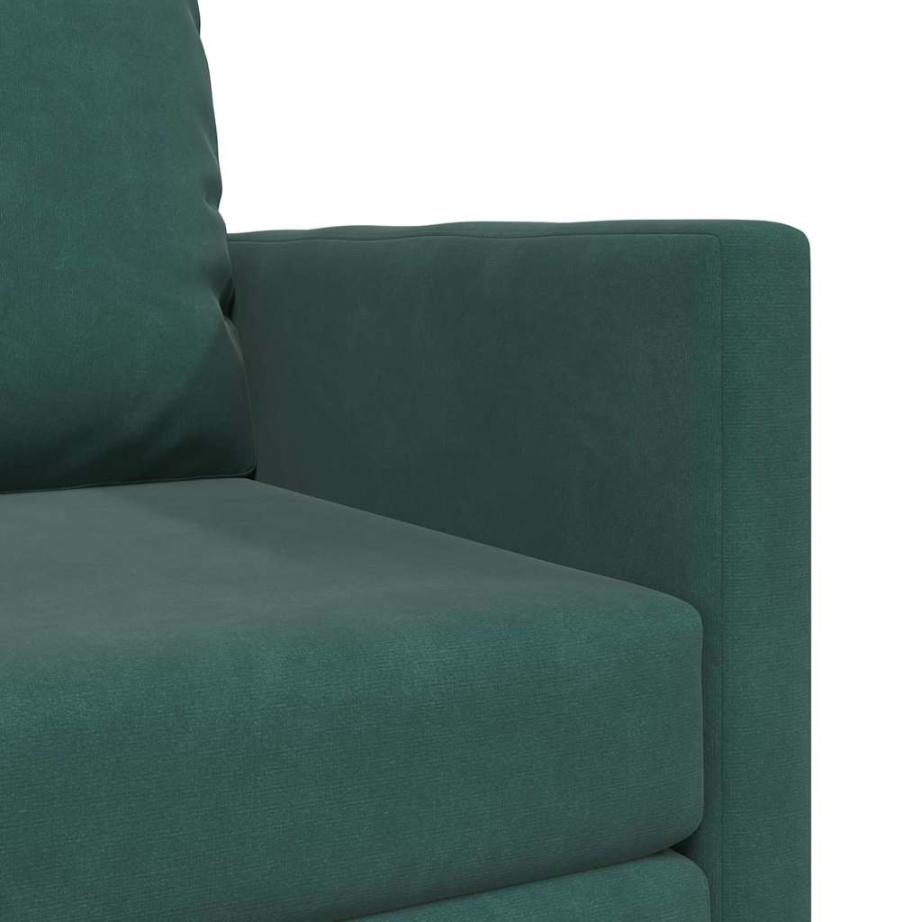 Divano Letto con cuscino Verde scuro 74 x 77 x 81 cm Velluto 4106616
