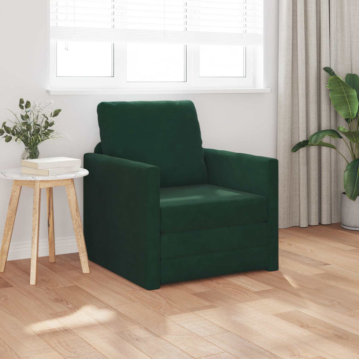 Divano letto 60cm Verde Scuro Velluto 4106616