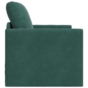 Divano Letto con cuscino Verde scuro 74 x 77 x 81 cm Velluto 4106616