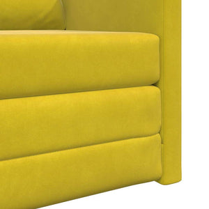 Sofa letto 2-in-1  Giallo scuro 74x77x81 cm in velluto 4106618