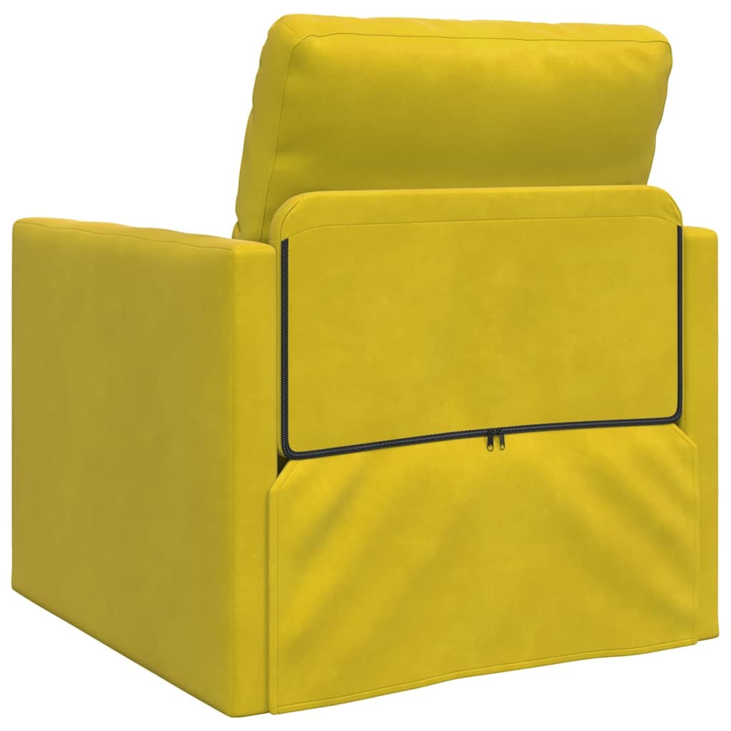 Sofa letto 2-in-1  Giallo scuro 74x77x81 cm in velluto 4106618