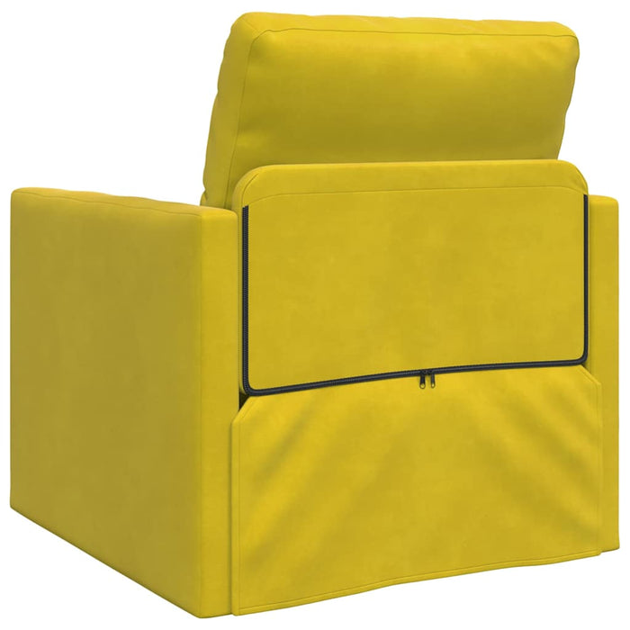 Sofa letto 2-in-1  Giallo scuro 74x77x81 cm in velluto 4106618