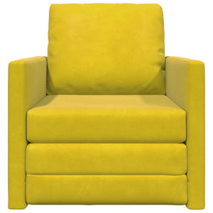 Sofa letto 2-in-1  Giallo scuro 74x77x81 cm in velluto 4106618