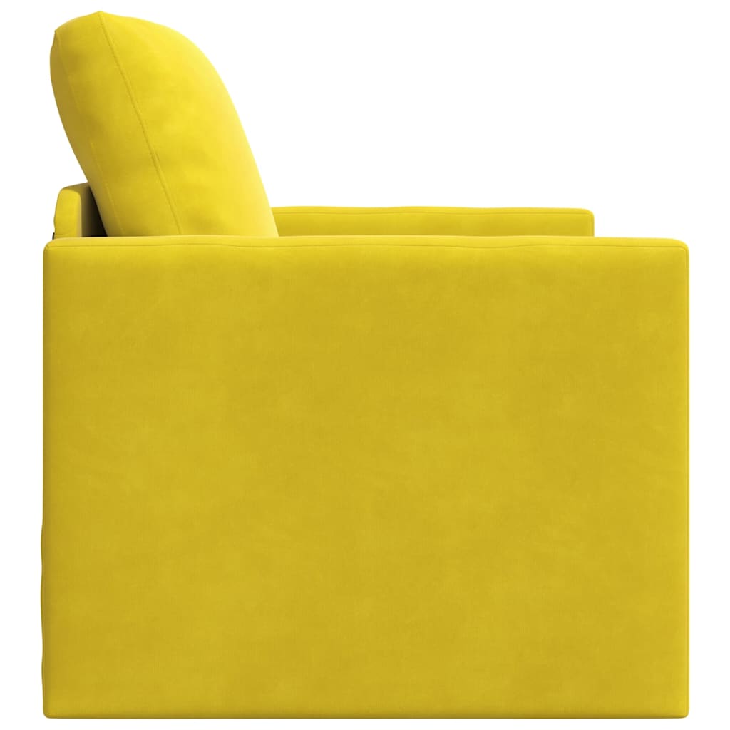 Sofa letto 2-in-1  Giallo scuro 74x77x81 cm in velluto 4106618