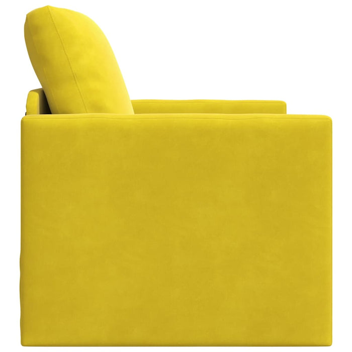 Sofa letto 2-in-1  Giallo scuro 74x77x81 cm in velluto 4106618