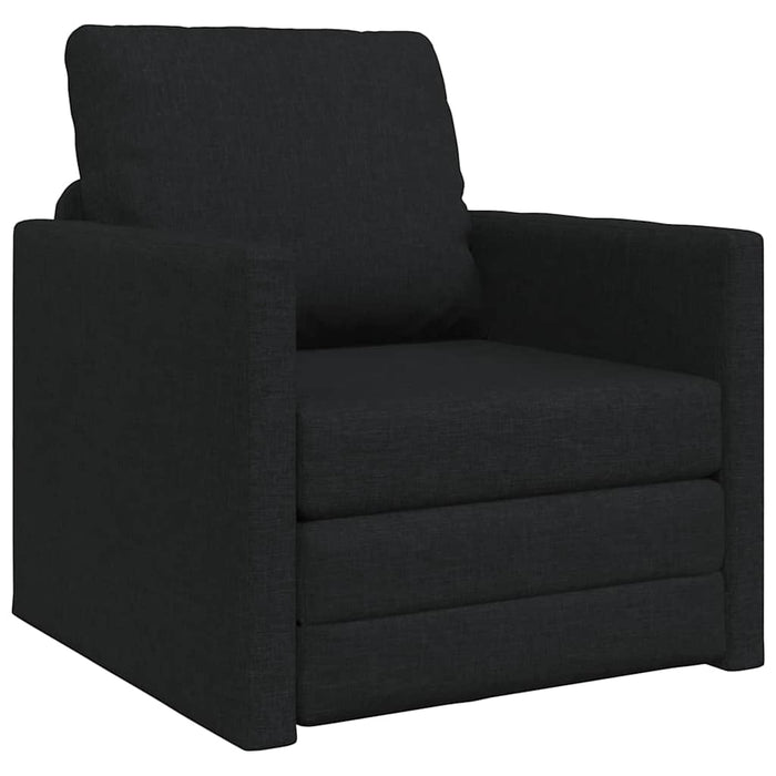 Divano Letto con cuscino Nero 74 x 77 x 81 cm Tessuto 4106623