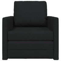 Divano Letto con cuscino Nero 74 x 77 x 81 cm Tessuto 4106623