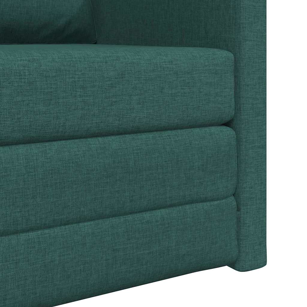 Divano Letto con cuscino Verde scuro 74 x 77 x 81 cm Tessuto 4106625