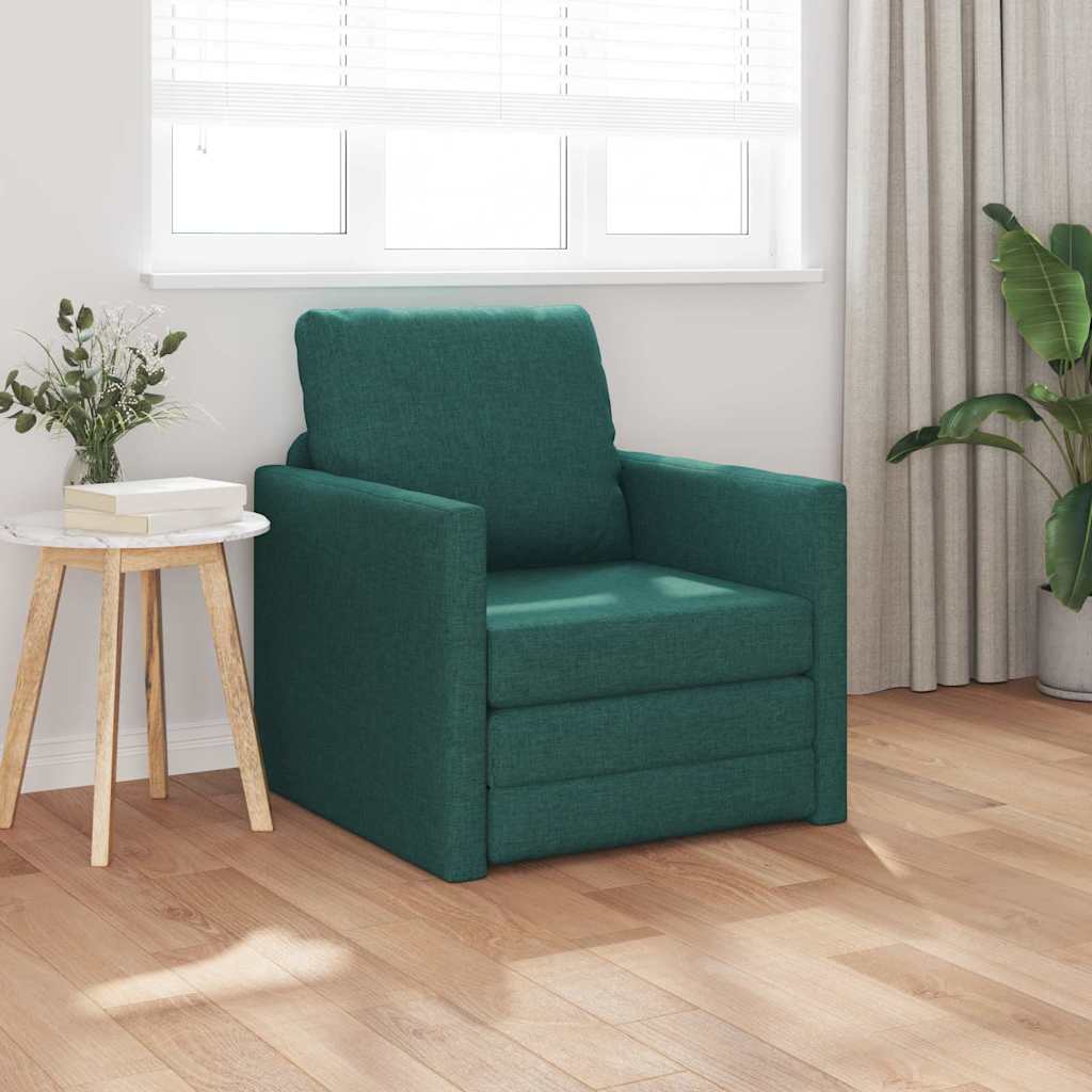 Divano Letto con cuscino Verde scuro 74 x 77 x 81 cm Tessuto 4106625