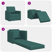 Divano Letto con cuscino Verde scuro 74 x 77 x 81 cm Tessuto 4106625